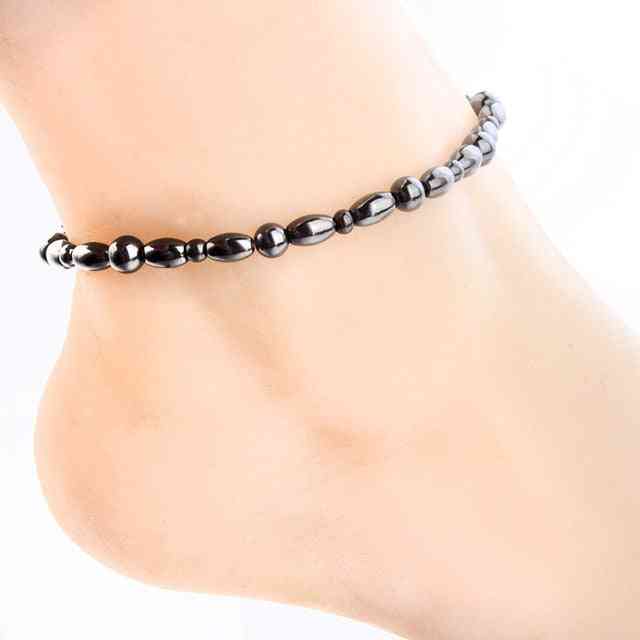 Luxury Slimming Bracelet- Weight Loss Round Black Stone Magnetic Therapy Health Care