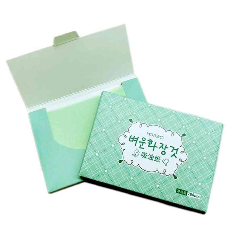 Green Tea Facial Oil Blotting Sheets Paper Used For Cleansing Face Oil - Beauty Makeup Tool