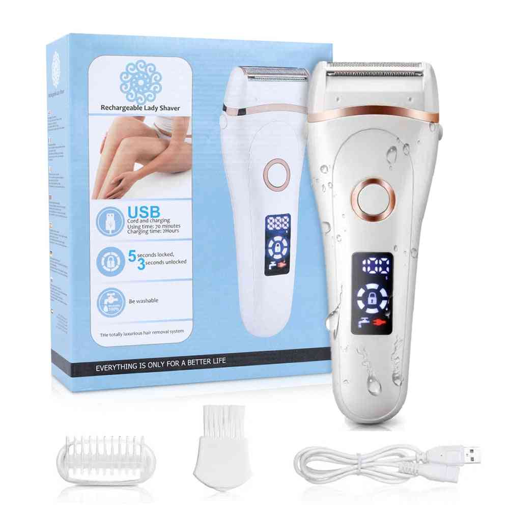 Electric Razor Painless Shaver - Bikini Trimmer For Whole Body With Waterproof Usb Charging