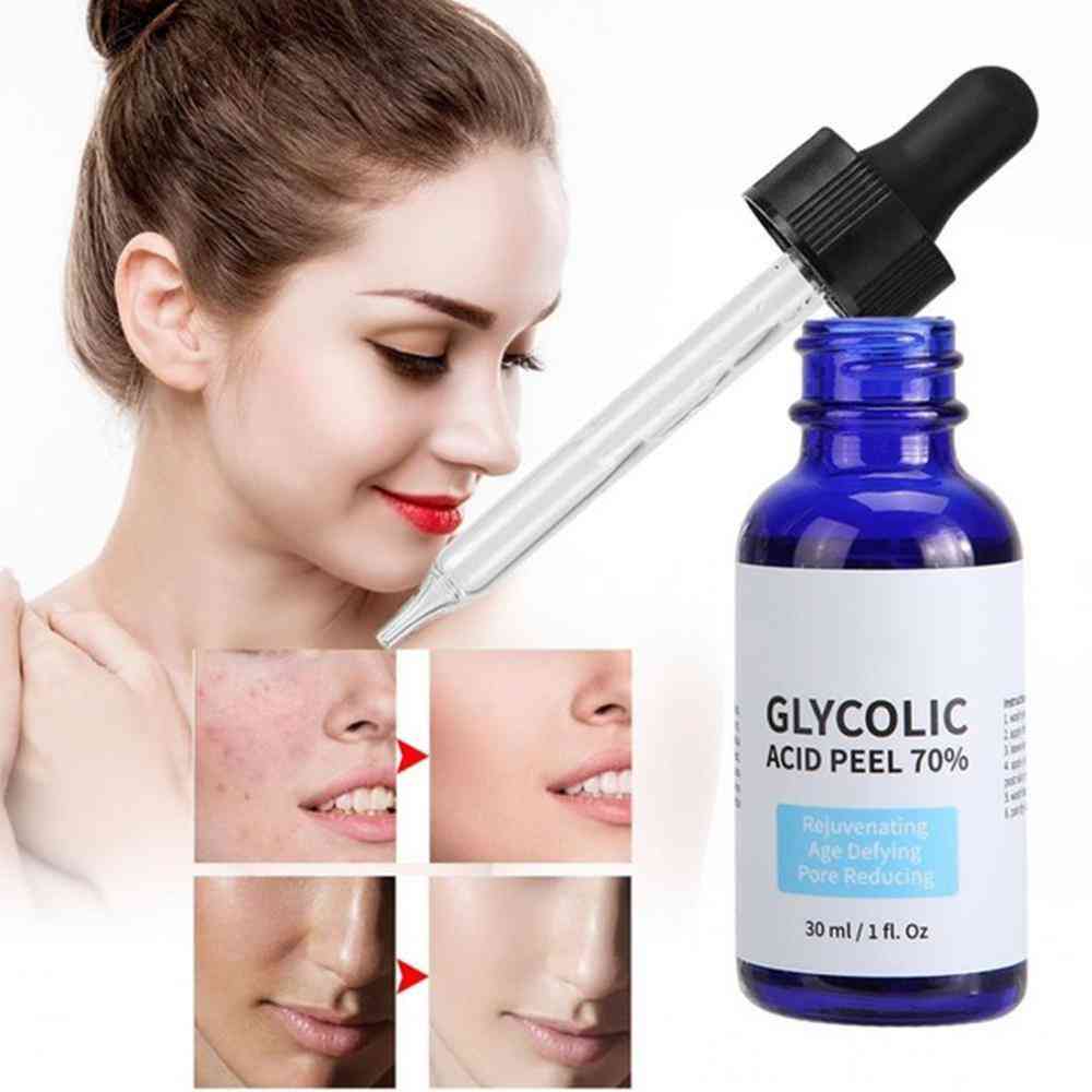 Solution de réparation de peau d'acide glycolique - rétrécir les pores éclaircir la peau utilisée pour l'équilibre des couleurs l'eau et l'huile améliorent l'acné
