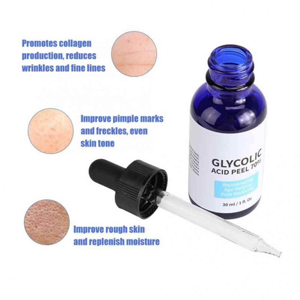 Glykolsyre skræl reparationsopløsning - krympeporer lyser huden, der bruges til farvebalance vand og olie forbedrer acne