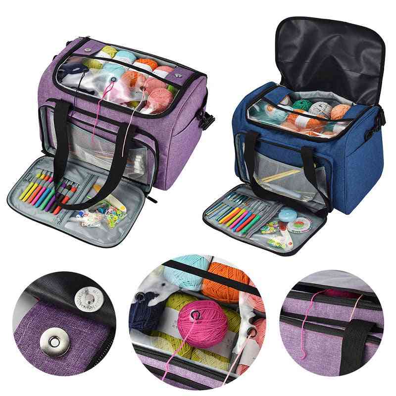 Sewing Accessories Storage Bag - Crochet Hooks Thread Yarn Storage Bag Organizer