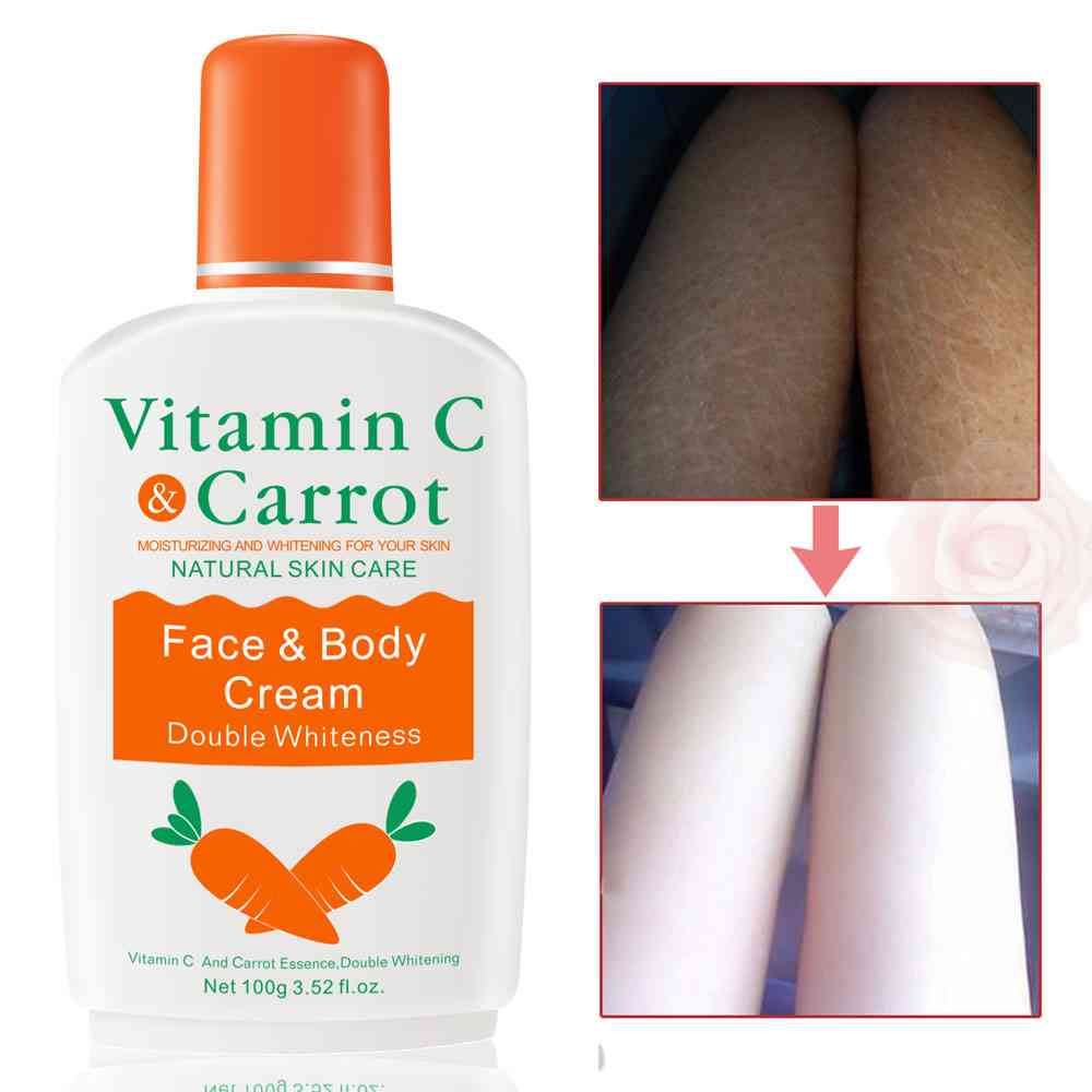 120ml porkkanavalkaiseva kasvovoide, valkaiseva kosteuttava vartalovoide - ihoa kirkastava voide -