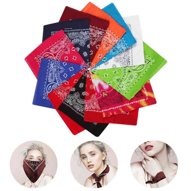 12st flerfärgad icke-blekande paisley design fyrkantig bomull stora bandanas för kvinnor, män, pojkar, flickor -