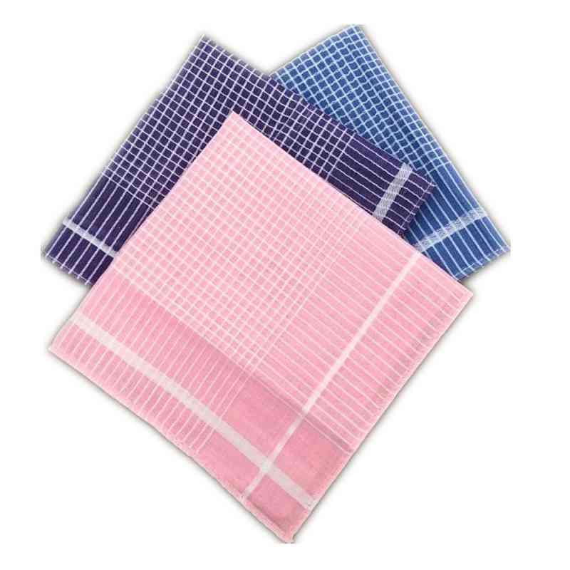 Retro polyester bomuld plaid lys farve damer lommetørklæde 29 * 29cm -