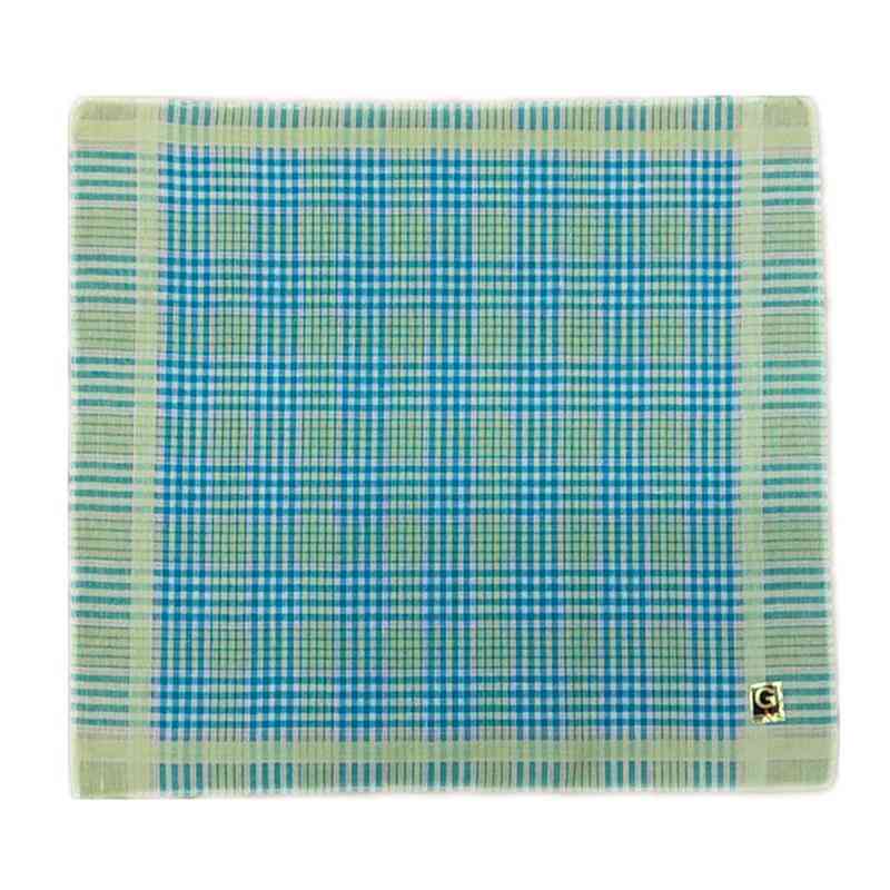 Retro Polyester Baumwolle Plaid helle Farbe Damen Taschentuch 29 * 29cm -