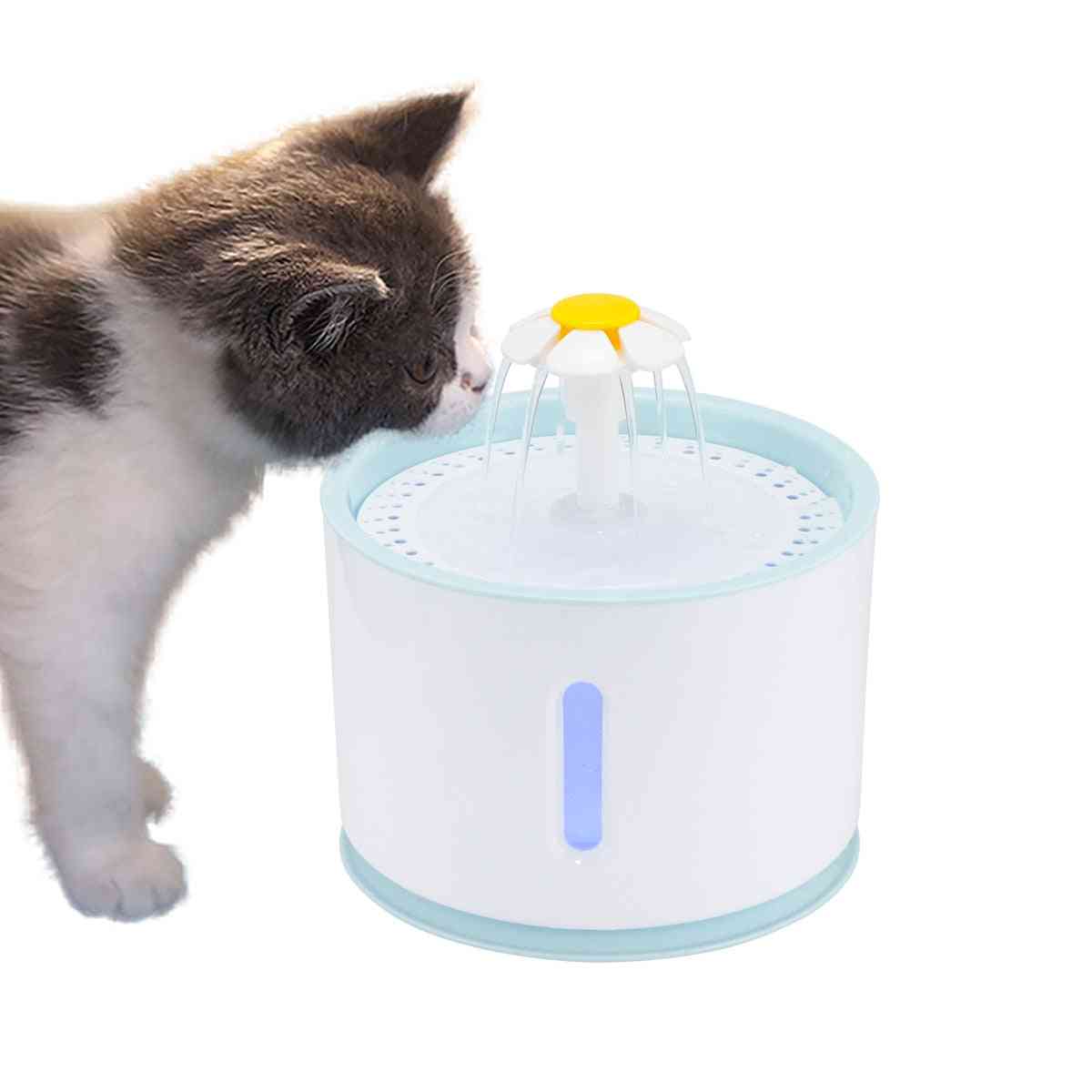 Vezetett elektromos usb automatikus kisállat macska szökőkút némító itató adagoló tál és adagoló