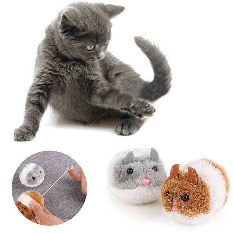 Sjov sød kat ryster bevægelse, mus kæledyr sikkerhed interaktiv plys legetøj