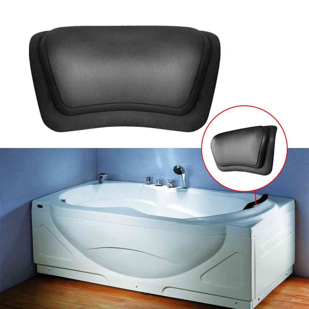Home Bath Headrest Massage Pu Soft Waterproof Bathtub Pillow With Suction Cups