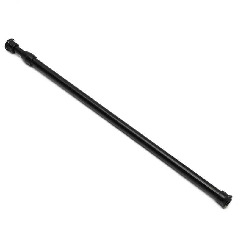 Black Extendable Adjustable Spring Tension Window Curtain Rod Rail Pole