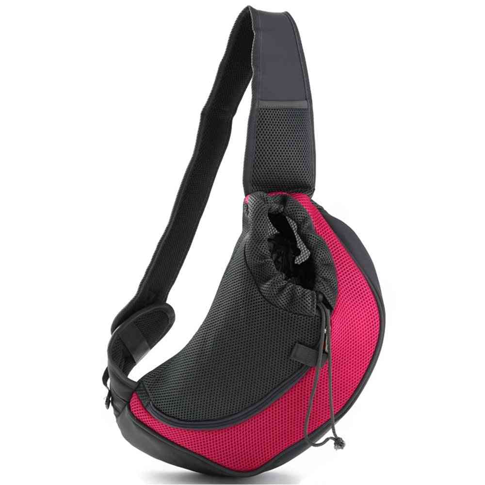 Kæledyrsvalpeholder til udendørs & rejser - pose mesh oxford enkel skulder taske - slynge mask komfort rejse tote