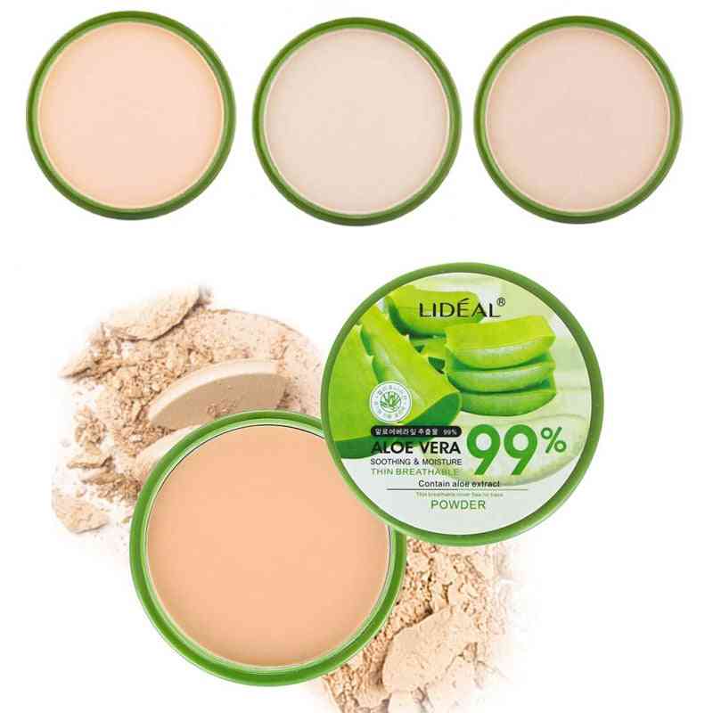 Aloe Vera Moisturizer Face Powder - Smoothing Pressed Powder Breathable Makeup