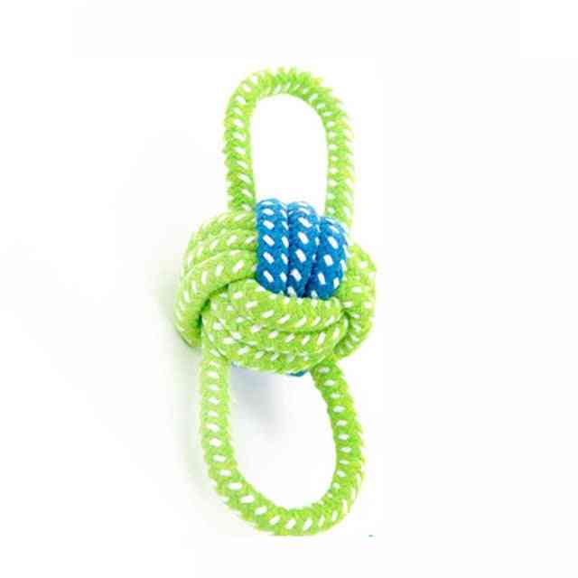 Pet Dog Cat Chew Teeth Clean Green Rope Ball For Outdoor Training, Fun & Playing