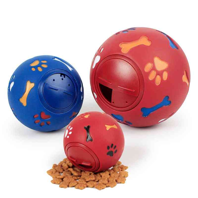 Interactive Pure Natural Rubber Leakage Food Training Ball Toy For Pet Dog Cat