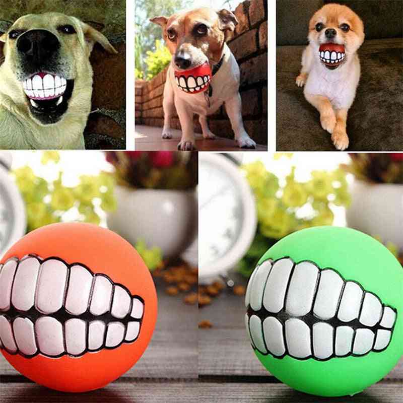 забавни домашни любимци зъби дъвчат скърцане играчка топка за малки големи кучета, кученце и котка