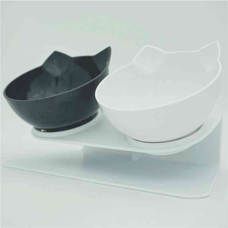 Non Slip Double Water & Food Bowl With Raised Stand For Pets