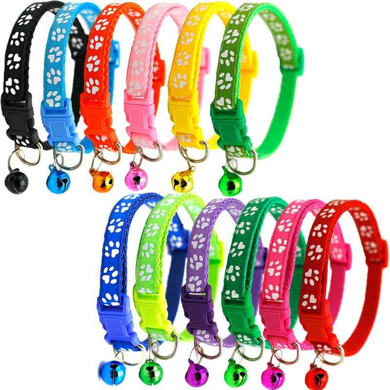 Adjustable Nylon Pet Dog Cat Small Buckles With Bell - Collar Accessories