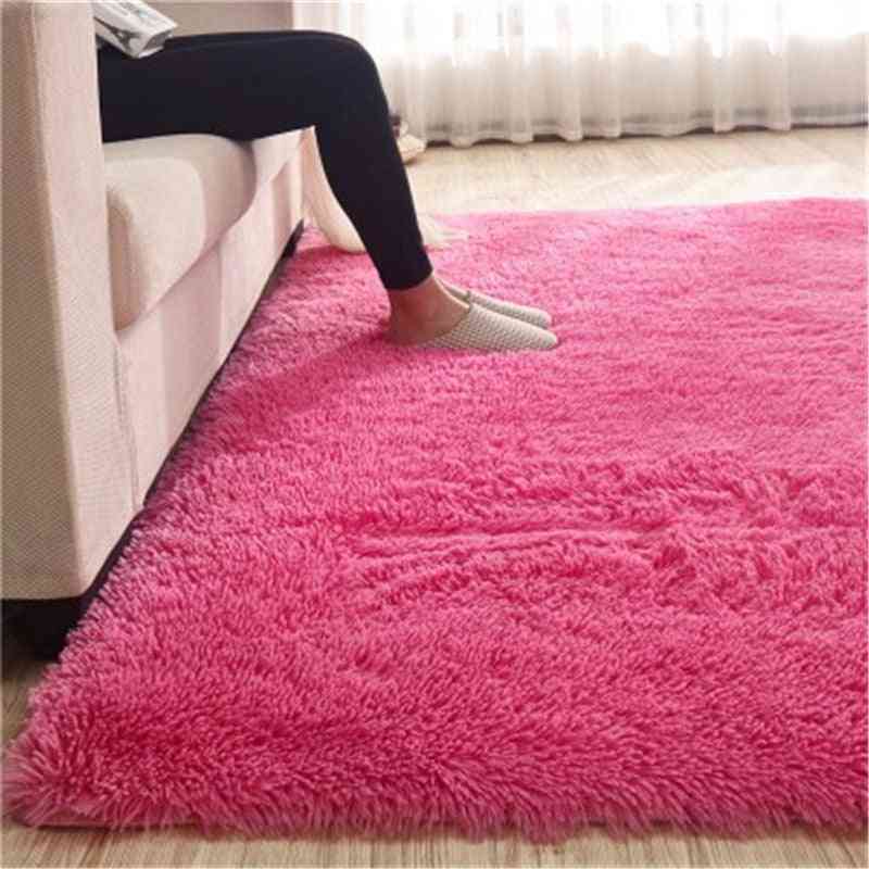 Thickened Washed Silk Hair Non Slip Carpet - Living Room Rug, Yoga Mat