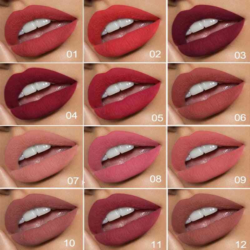 Waterproof Lipstick Matte Pumpkin Color - Finished Matte Lipstick Cosmetics