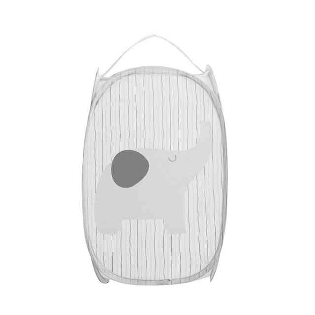 Home Foldable Clothes Storage Baskets - Mesh Washing Dirty Clothes Laundry Basket