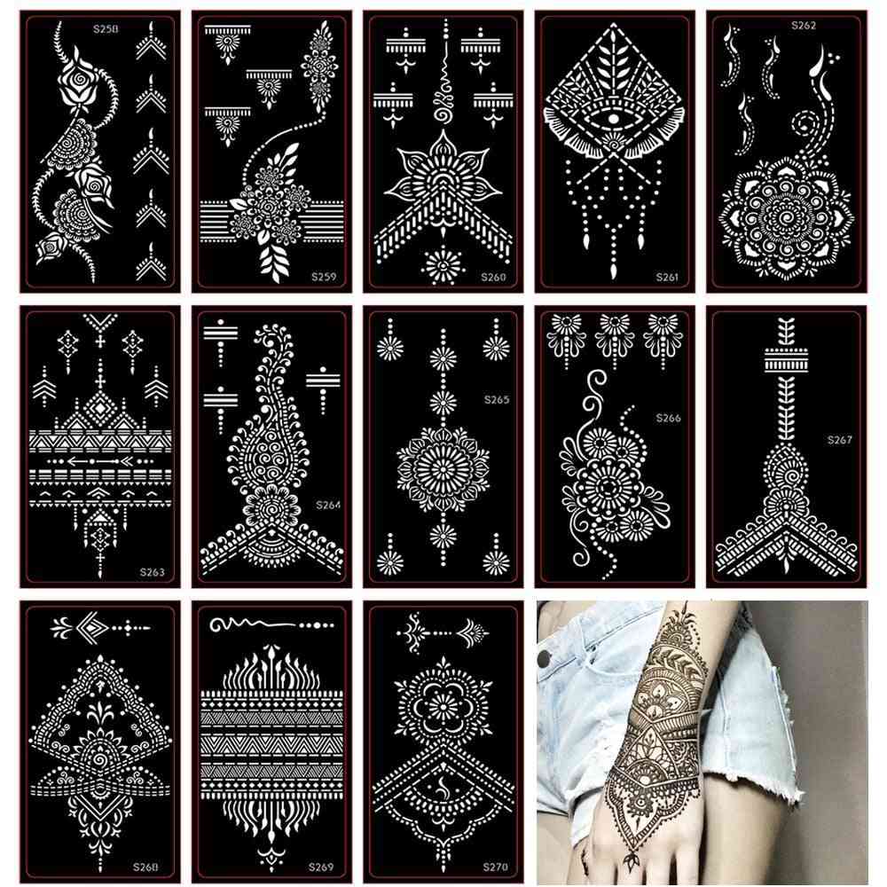 Airbrush Tattoo Stencil Indian, Temporary Glitter-template For Body Art Painting