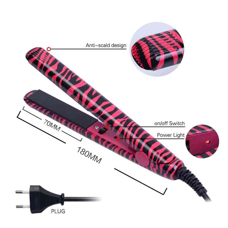 Elektronisk professionell hårjärn hårstyling mini bärbar keramisk platt järn hårrätare strykjärn stylingverktyg |