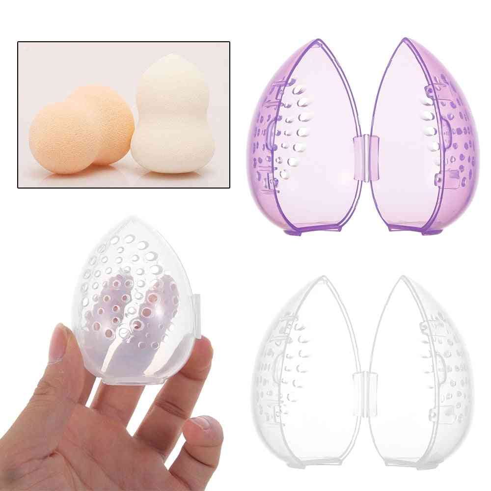 Puff Drying Holder Easy To Carry Sponge - Display Storage Cosmetic Puff Egg Shape Box