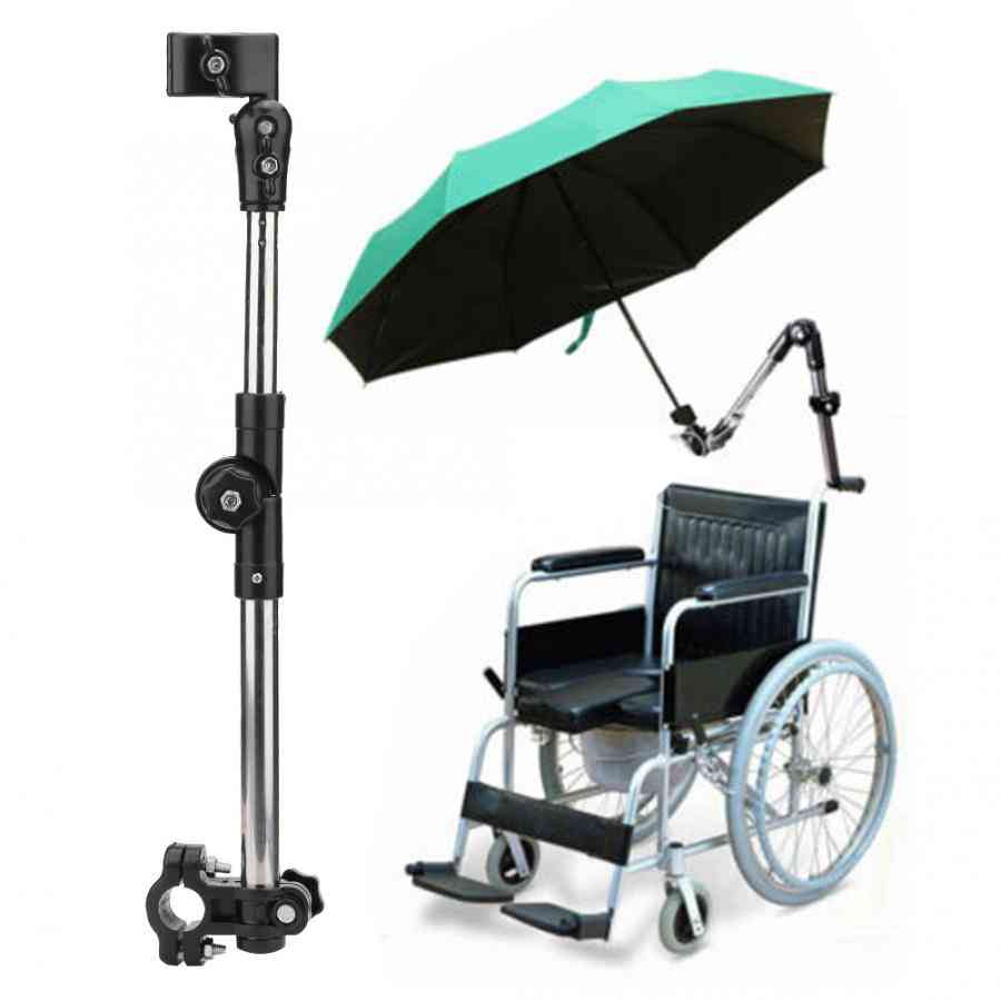 Wheelchair Stroller, Bicycle Umbrella Attachment Handle Bar Holder - Elderly Wheelchair Accessory
