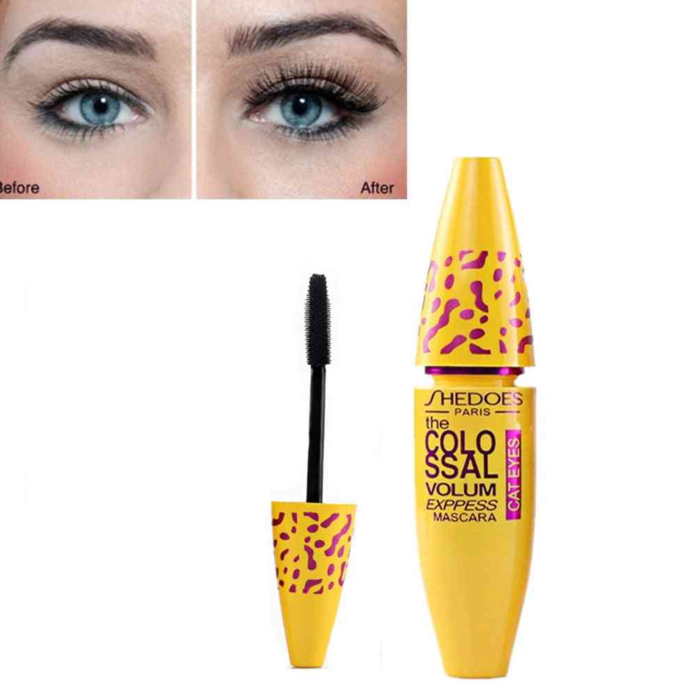 Thick Curling Lasting - 3d Mascara Fiber Lashes , Waterproof,  Black Concentrated Eye Cosmetics