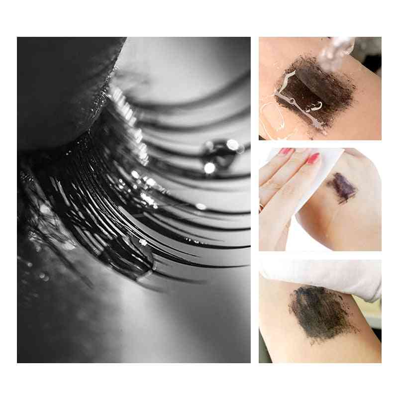 4d Silk Fiber Mascara -thick Eyelashes Natural, Waterproof, Silicone Brush Eye Cosmetics