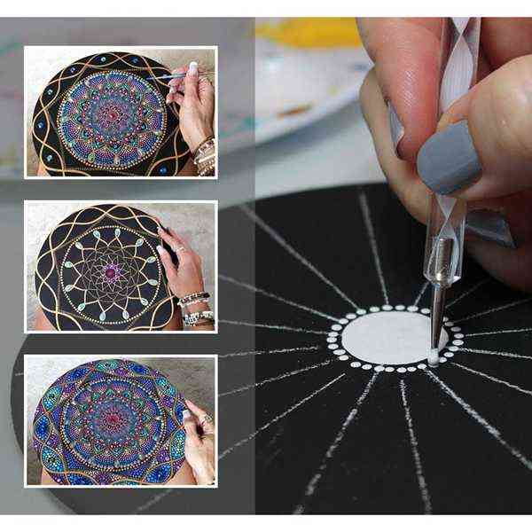 Mandala Dotting Acrylic Stick Tools Set For Painting Rocks