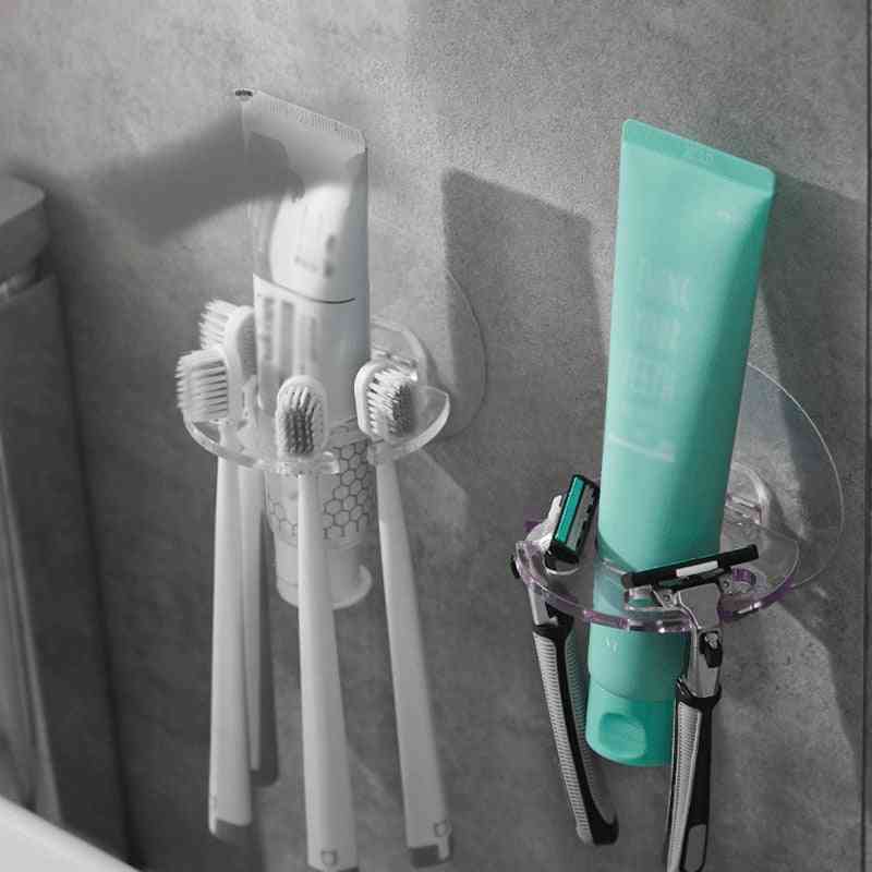 Toothbrush And Toothpaste Holder With Strong Suction