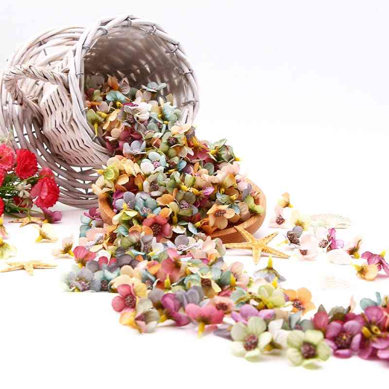 Fiore artificiale di seta mini testa di fiore multicolore margherita per matrimonio, fidanzamento, festa, decorazioni per la casa, copricapo ghirlanda fai da te