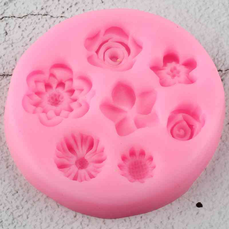 Stampo in silicone fiore - plumeria, rosa, margherita cioccolato caramelle fai da te topper fondente torta che decora stampo