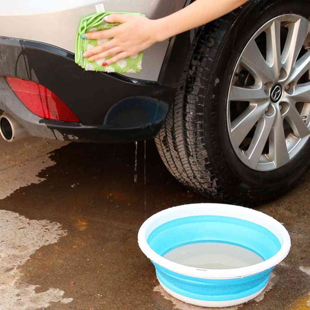 Simple & Portable Folding Bucket For Camping, Fishing, Car Washing And Household Work