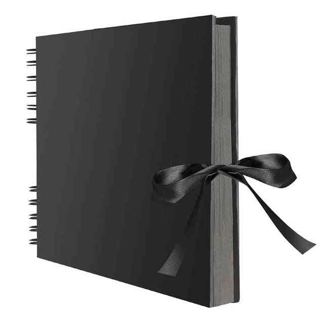 Photo Album 80 Black Pages - Memory Books A4 Craft Paper Diy Scrapbooking