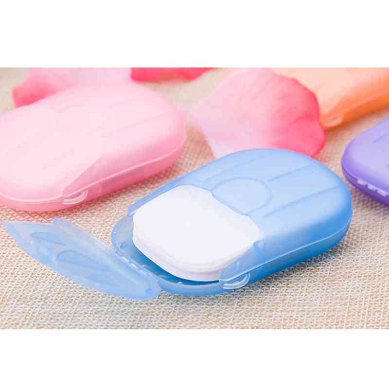 חיטוי נייר סבון כביסה אמבטיה ידיים סבון ארגזי חד פעמי נקי סבון נייר מיני נייד אקראי