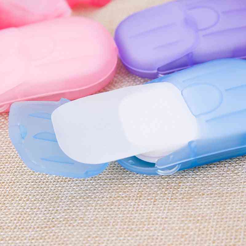 Desinfektion Seife Papier Waschen Hand Bad Hand Reinigen Einweg Box Seife tragbare Mini Papier Seife zufällige Farbe
