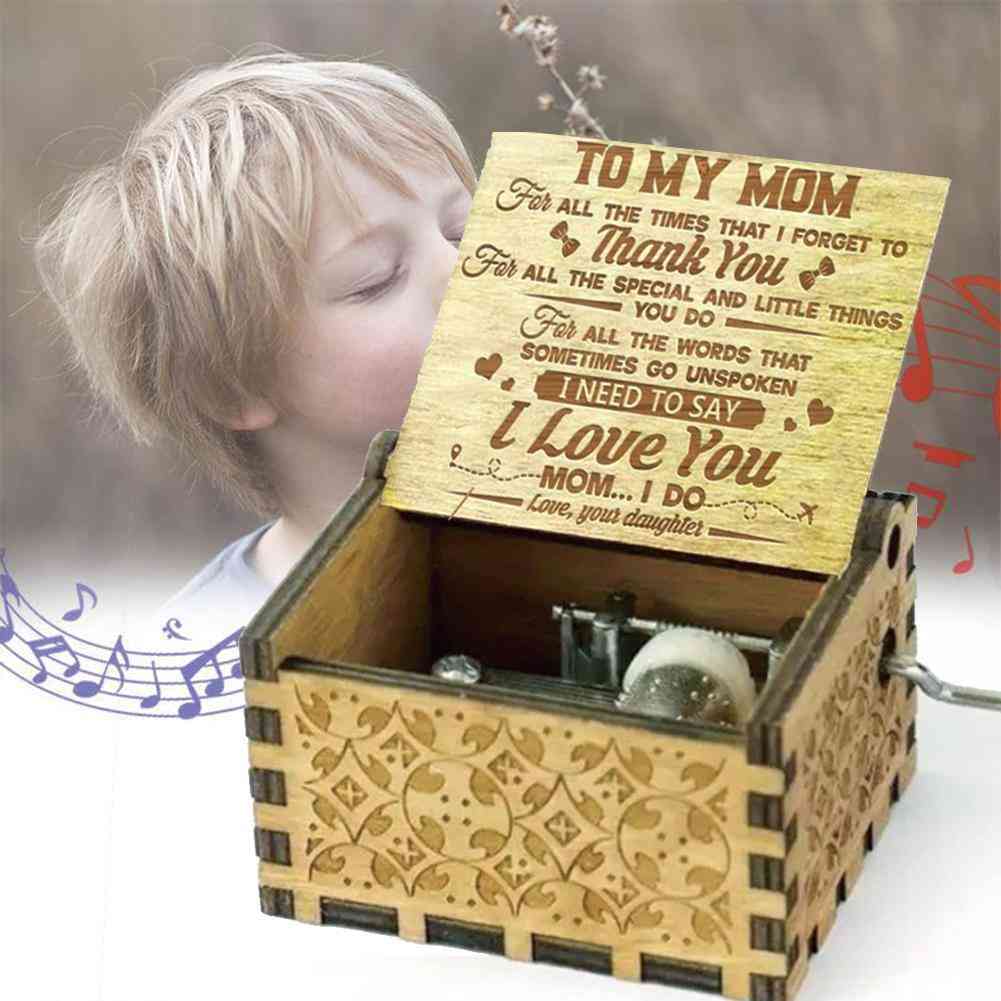 To Mom From Daughter 'for All The Times I Forgot To Thank You I Love You' Engraved 60 Tones Music Box - Mothers Day
