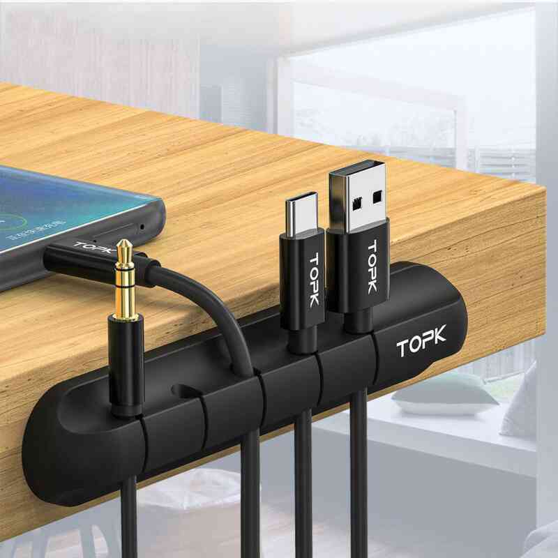 Desktop Management Clips - Cable Holder And Organizer For Home, Office Storage