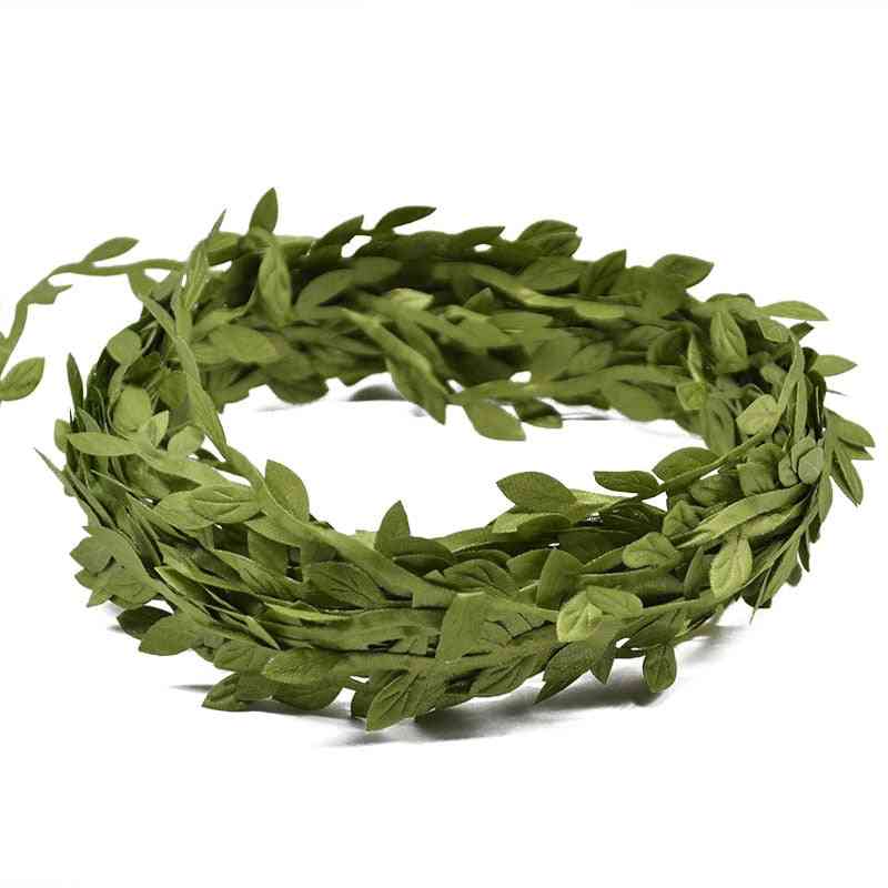 Frunze artificiale verzi artificiale în formă de frunze pentru decorarea nunții, scrapbooking cadou, flowercraft fals