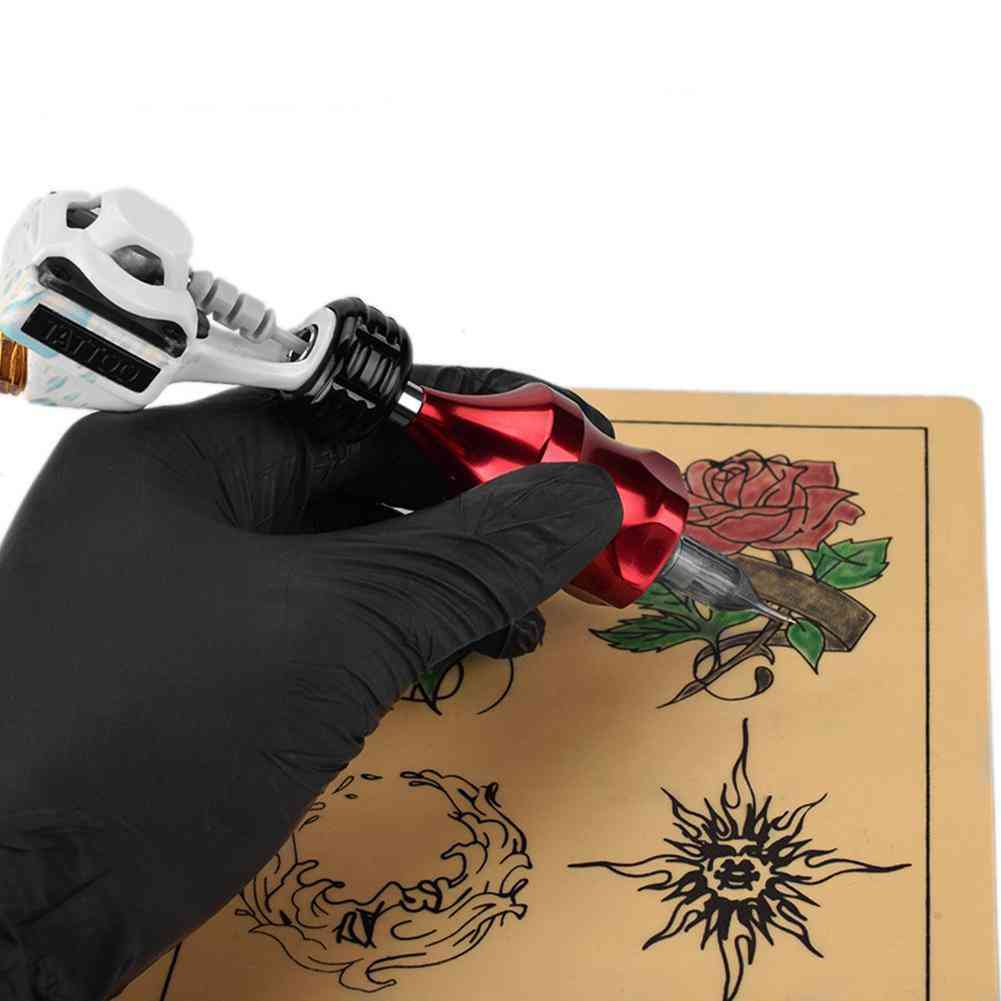 Weißes Muster Rotation Tattoo Permanent Make-up Stift Maschine - Aluminium Tattoo Rotary Pen Schweizer Motor Gun Kits