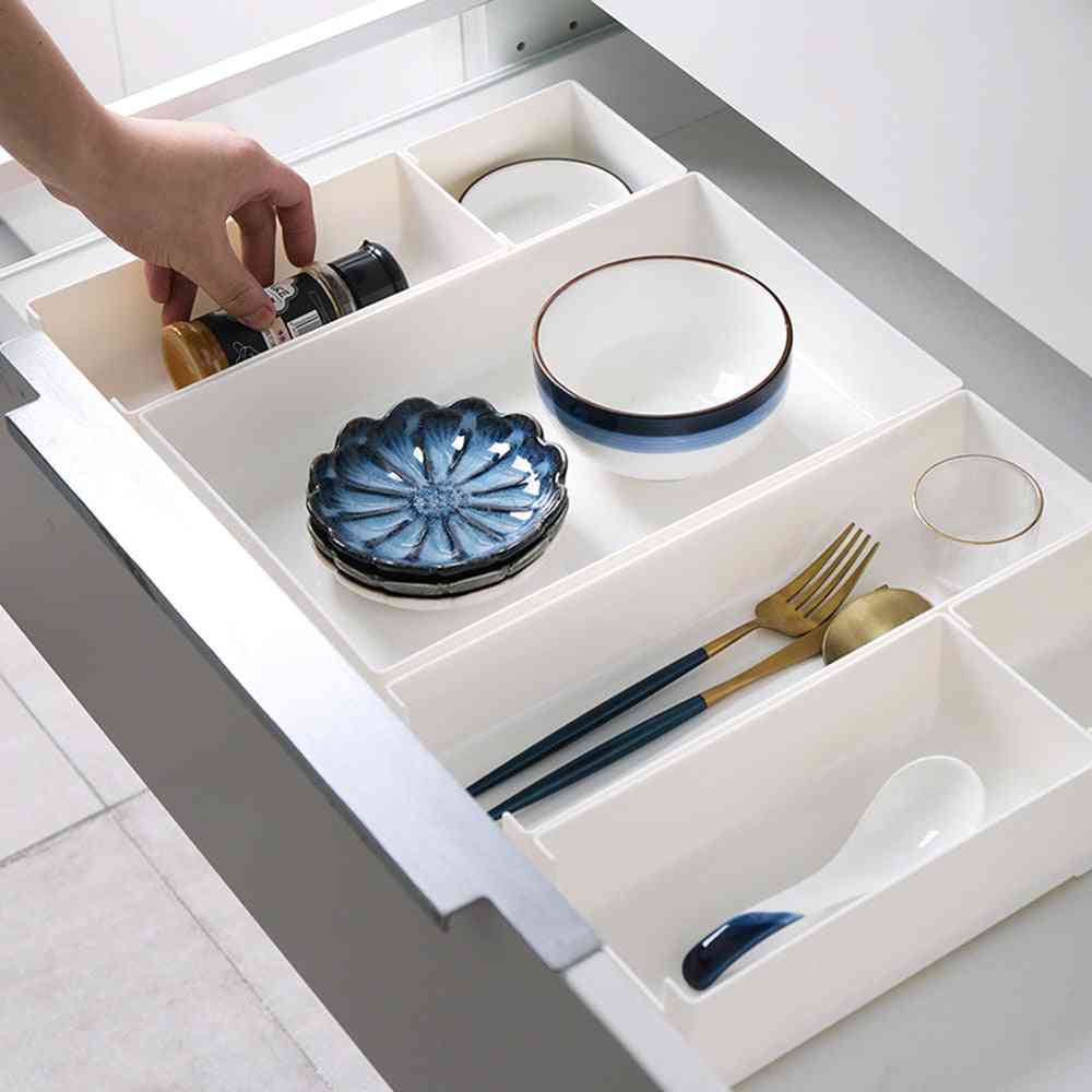 Adjustable Closet Drawer Divider Tray, Kitchen & Makeup Organizer, Container, Storage Case