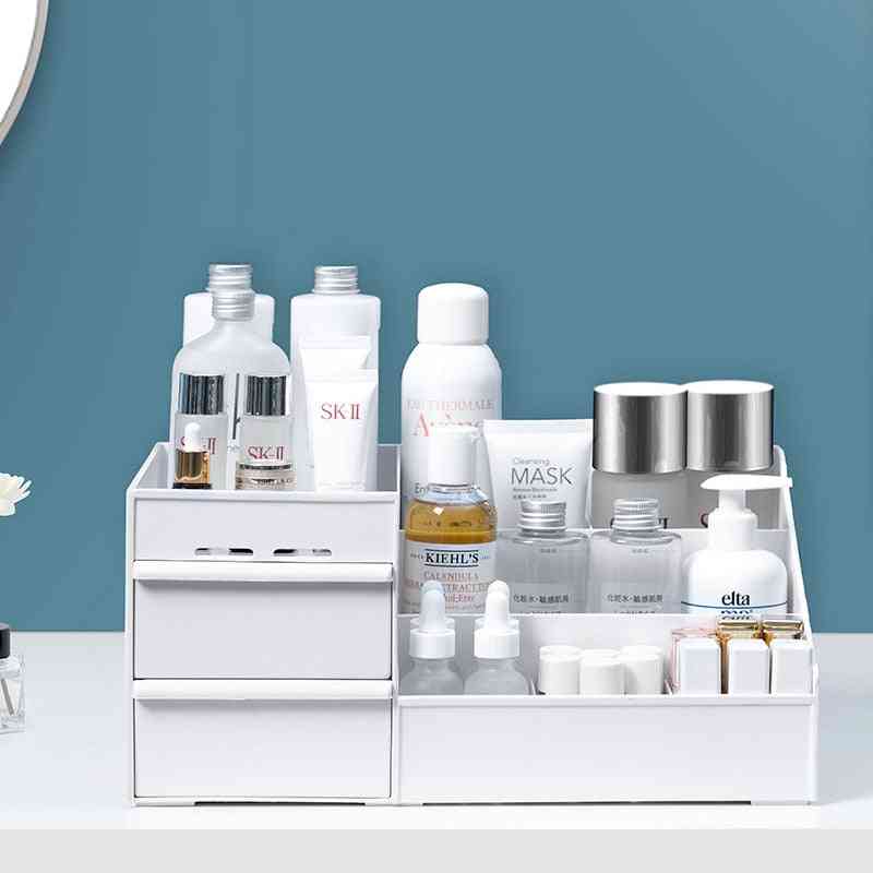 Caixa de armazenamento de cosméticos de grande capacidade - recipiente organizador de gaveta de maquiagem