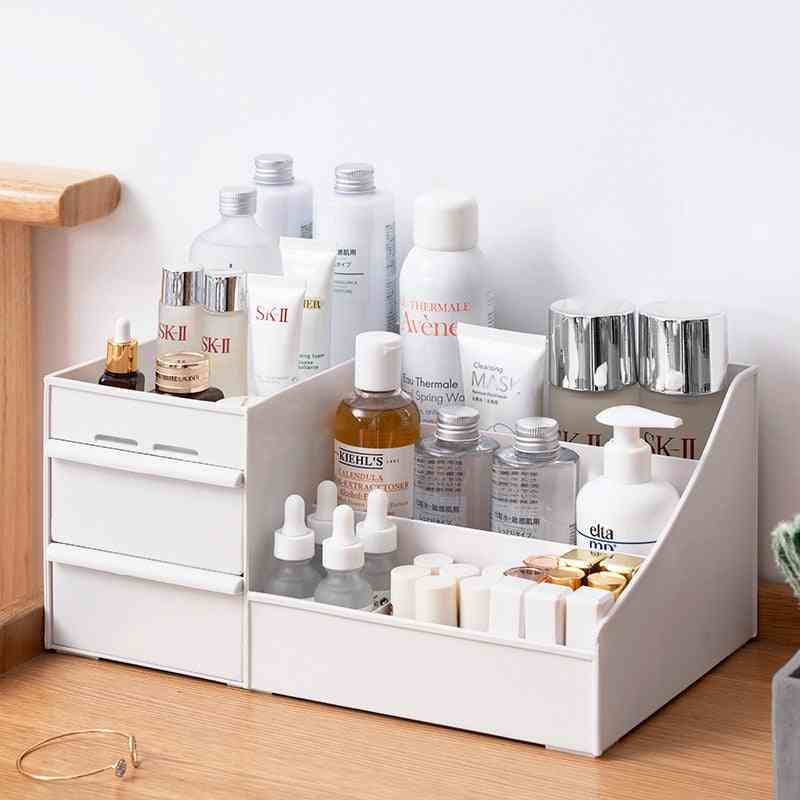 Caixa de armazenamento de cosméticos de grande capacidade - recipiente organizador de gaveta de maquiagem