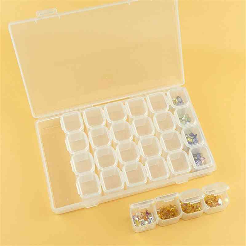 Adjustable Plastic Storage Box For Jewelry, Diamond, Embroidery Craft, Bead ,pill
