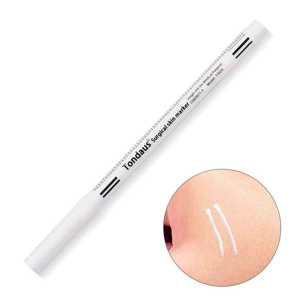 White Surgical Eyebrow Tattoo, Skin Marker Pen Tools - Microblading Accessories Tattoo Marker Pen