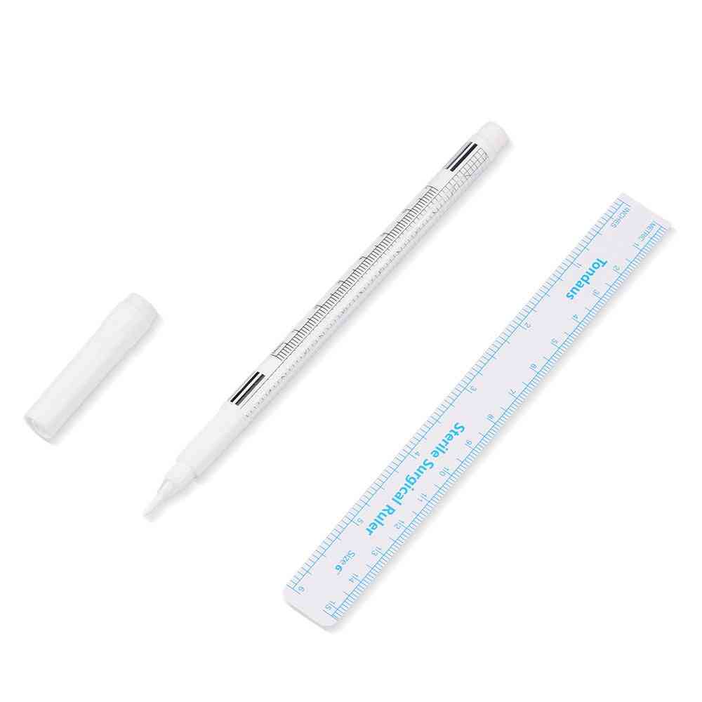 Tatuaj pentru sprâncene chirurgicale albe, instrumente pentru stiloul cu marker pentru piele - accesorii pentru microblading pix pentru tatuaj
