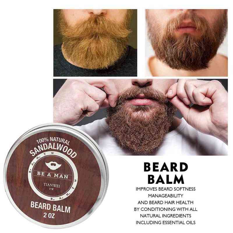 Organic And Natural Conditioner, Sandalwood Balm For Beard Growth