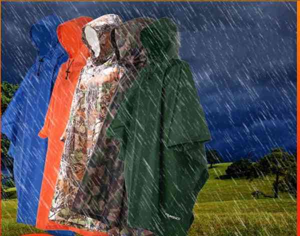 Regenmantel Rucksack Regenschutz Regenmantel Kapuze Wandern Radfahren Regenschutz Poncho wasserdicht Zelt Outdoor Camping Zeltmatte